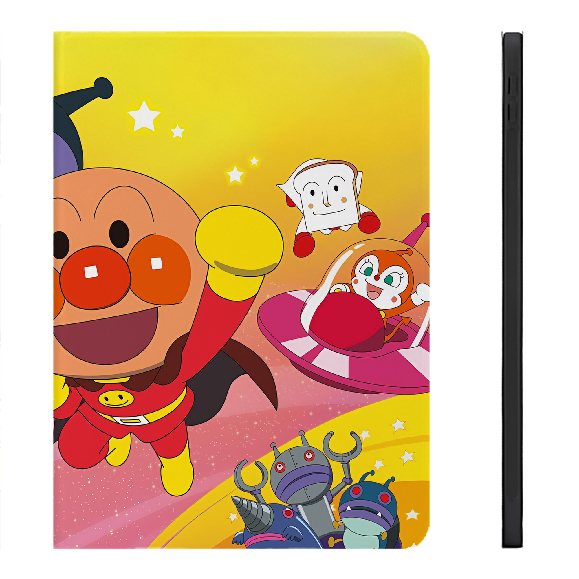 （画像用） アンパンマン Anpanman IPadケース ペンホルダー付き ブックスタイルデザイン